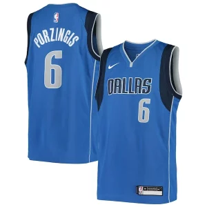 Moderno Clásico Kristaps Porzingis Dallas Mavericks Nike Youth Swingman Jersey Icon Edition Blue