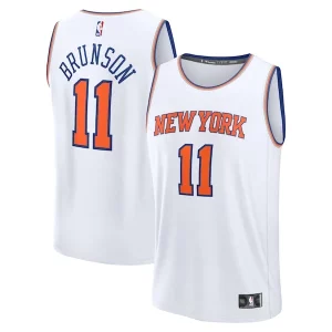 Increíble Cool Jalen Brunson New York Knicks Youth Fast Break Replica Player Jersey Association Edition White