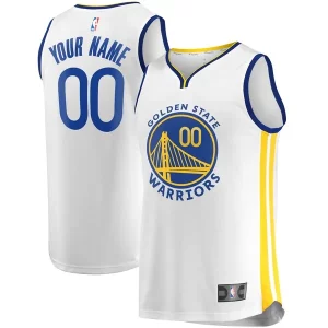 Moderno Fantástico Estupendo Golden State Warriors Fast Break Custom Replica Jersey White Association Edition/Royal