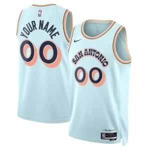 Moderno Fantástico Hermoso San Antonio Spurs Nike Unisex 2024/25 Custom Swingman Jersey City Edition Light Blue