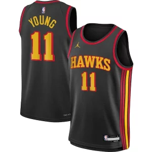 Moderno Genial Trae Young Atlanta Hawks Jordan Brand Youth Swingman Jersey Statement Edition Black