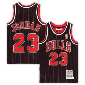 Moderno Michael Jordan Chicago Bulls Preschool 1996/97 Hardwood Classics Authentic Jersey Black/Red/White