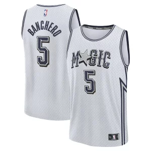Moderno Paolo Banchero Orlando Magic Youth 2024/25 Fast Break Player Jersey City Edition Silver