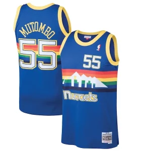 Moderno Robusto Dikembe Mutombo Denver Nuggets 1991/92 Hardwood Classics Swingman Jersey Blue
