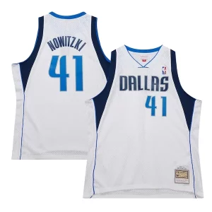 Moderno Robusto Dirk Nowitzki Dallas Mavericks 2010/11 Hardwood Classics Swingman Jersey White