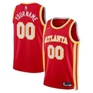 Original Chulo Genial Atlanta Hawks Nike 2021/22 Diamond Swingman Custom Jersey Icon Edition Red