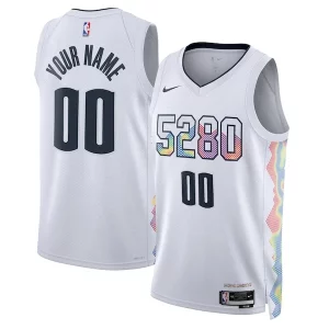 Original Denver Nuggets Nike Unisex 2024/25 Custom Swingman Jersey City Edition White