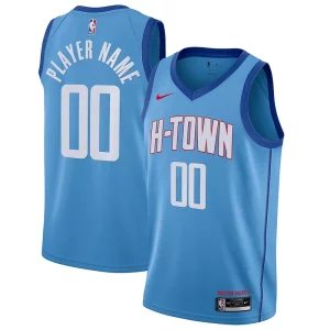 Original Elegante Houston Rockets Nike 2020/21 Swingman Custom Jersey Blue City Edition