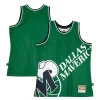 Original Increíble Dallas Mavericks Hardwood Classics Blown Out Fashion Jersey Green