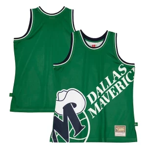 Original Increíble Dallas Mavericks Hardwood Classics Blown Out Fashion Jersey Green