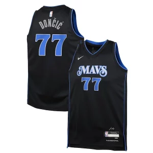 Original Luka Dončić Dallas Mavericks Nike Youth Swingman Replica Jersey City Edition Black