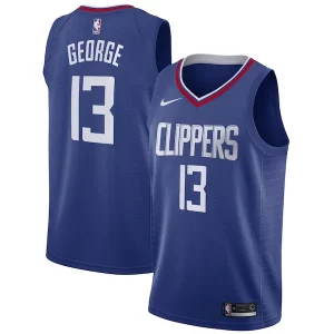 Original Paul George LA Clippers Nike 2019/20 Swingman Jersey Blue Icon Edition