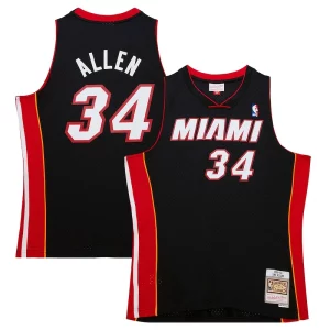 Práctico Duradero Moderno Ray Allen Miami Heat Hardwood Classics Swingman Jersey Black