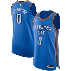 Original Russell Westbrook Oklahoma City Thunder Nike Authentic Player Jersey Icon Edition Blue