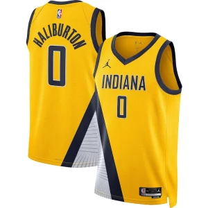 Original Delicioso Tyrese Haliburton Indiana Pacers Jordan Brand Unisex Swingman Jersey Statement Edition Gold