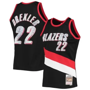 Perfecto Comodo Práctico Clyde Drexler Portland Trail Blazers 1991/92 Hardwood Classics NBA 75th Anniversary Diamond Swingman Jersey Black
