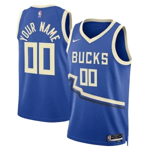Perfecto Exquisito Milwaukee Bucks Nike Unisex 2024/25 Custom Swingman Jersey City Edition Royal