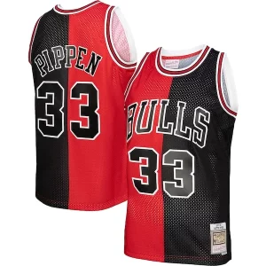 Perfecto Fantástico Hermoso Scottie Pippen Chicago Bulls Hardwood Classics 1997/98 Split Swingman Jersey Red/Black