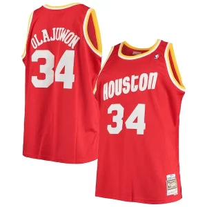 Perfecto Increíble Hakeem Olajuwon Houston Rockets 1993/94 Big & Tall Hardwood Classics Swingman Jersey Red