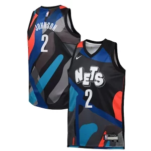 Perfecto Resistente Cameron Johnson Brooklyn Nets Nike Youth Swingman Replica Jersey City Edition Black