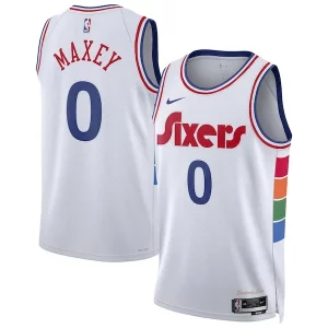 Perfecto Tyrese Maxey Philadelphia 76ers Nike Unisex 2024/25 Swingman Player Jersey City Edition White