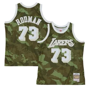 Perfecto Único Dennis Rodman Los Angeles Lakers Hardwood Classics 1998/99 Ghost Green Swingman Jersey Camo