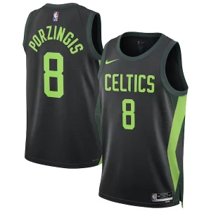 Elegante Kristaps Porzingis Boston Celtics Nike Unisex 2024/25 Swingman Player Jersey City Edition Black