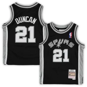 Práctico Bonito Cool Tim Duncan San Antonio Spurs Preschool 1998/99 Hardwood Classics Throwback Team Jersey Black