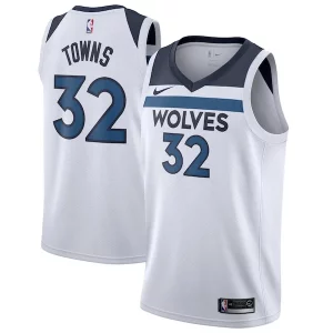 Práctico Cool Karl Anthony Towns Minnesota Timberwolves Nike Swingman Jersey White Association Edition
