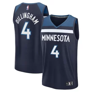 Bonito Rob Dillingham Minnesota Timberwolves Youth 2024 NBA Draft Fast Break Player Jersey Icon Edition Navy