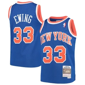Práctico Exquisito Patrick Ewing New York Knicks Youth Hardwood Classics Swingman Throwback Jersey Blue