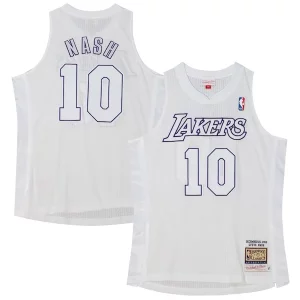 Práctico Fantástico Original Steve Nash Los Angeles Lakers 2012 Authentic Player Jersey White