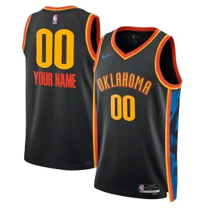 Práctico Oklahoma City Thunder Nike Unisex 2024/25 Custom Swingman Jersey City Edition Black