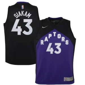 Práctico Pascal Siakam Toronto Raptors Nike Youth 2020/21 Swingman Player Jersey Black/Purple Earned Edition