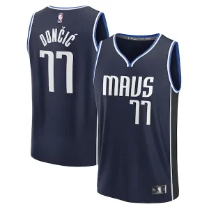 Resistente Cool Luka Dončić Dallas Mavericks Men's Fast Break Player Jersey Statement Edition Navy