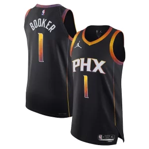 Resistente Devin Booker Phoenix Suns Jordan Brand Authentic Player Jersey Statement Edition Black