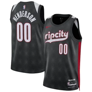 Resistente Duradero Hermoso Scoot Henderson Portland Trail Blazers Nike Unisex 2024/25 Swingman Player Jersey City Edition Black