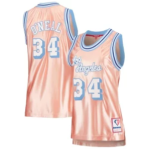 Resistente Elegante Shaquille O'Neal Los Angeles Lakers Women's 75th Anniversary Rose Gold 1996 Swingman Jersey Pink