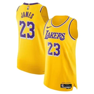 Resistente Fácil de llevar Increíble LeBron James Los Angeles Lakers Nike Authentic Jersey Icon Edition Gold