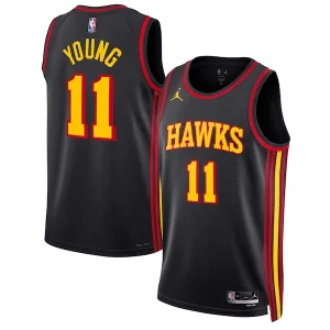 Resistente Trae Young Atlanta Hawks Jordan Brand Unisex Swingman Jersey Statement Edition Black