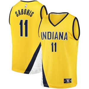 Robusto Domantas Sabonis Indiana Pacers Fast Break Replica Jersey Statement Edition Gold