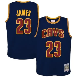 Robusto Moderno LeBron James Cleveland Cavaliers Youth 2008/09 Hardwood Classics Swingman Jersey Navy