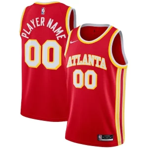 Único Atlanta Hawks Nike 2020/21 Swingman Custom Jersey Icon Edition Red