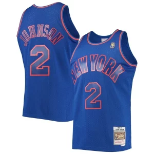 Robusto Práctico Larry Johnson New York Knicks 1996/97 Hardwood Classics Swingman Jersey Blue