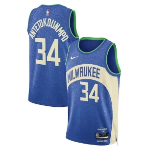Robusto Sofisticado Giannis Antetokounmpo Milwaukee Bucks Nike Unisex 2023/24 Swingman Jersey Blue City Edition