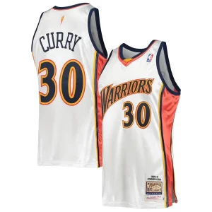 Robusto Stephen Curry Golden State Warriors 2009/10 Hardwood Classics Authentic Jersey White