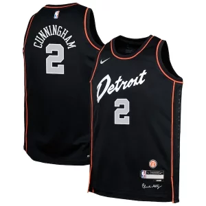 Sofisticado Atractivo Cade Cunningham Detroit Pistons Nike Youth Swingman Replica Jersey City Edition Black