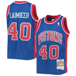 Sofisticado Bill Laimbeer Detroit Pistons Youth 1988/89 Hardwood Classics Swingman Jersey Blue