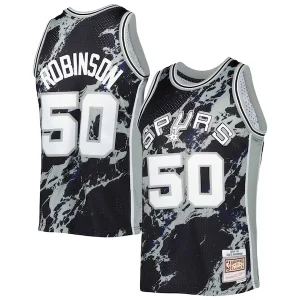 Sofisticado David Robinson San Antonio Spurs 1998/99 Hardwood Classics Marble Swingman Jersey Black