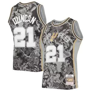 Sofisticado Elegante Tim Duncan San Antonio Spurs Hardwood Classics 1998/99 Lunar New Year Swingman Jersey Black